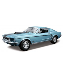 Maisto Ford Mustang GT Cobra Jet (1968) Modrý 1:18