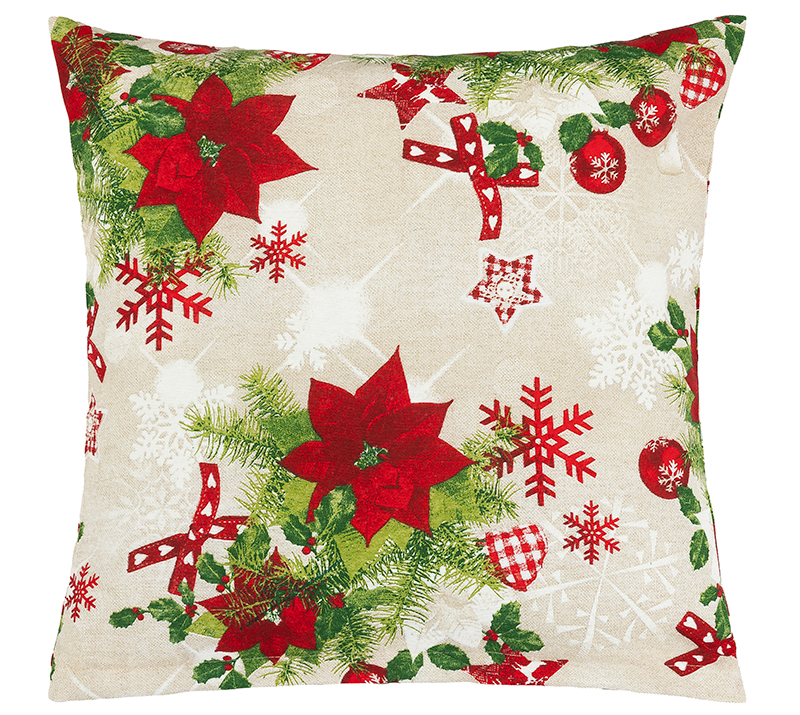 Bellatex Polštářek Vánoční hvězda červená - 45x45 cm
