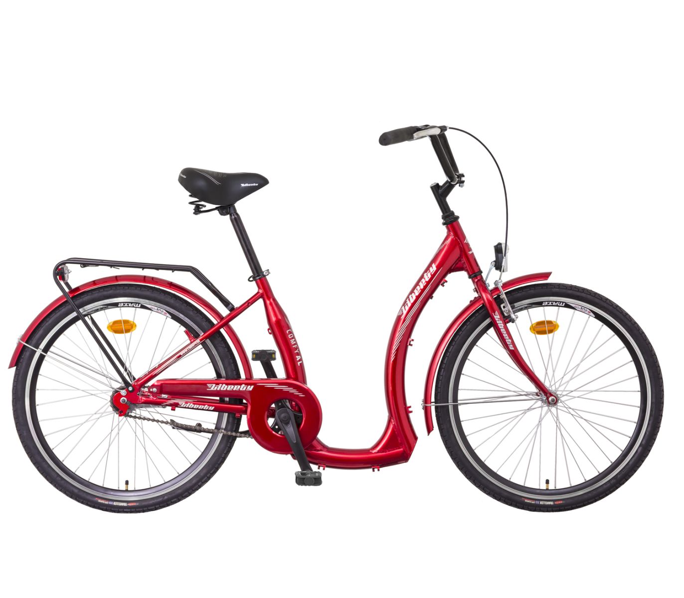 LIBERTY Městské jízdní kolo COMFY AL 3spd 26" 2026 červené
