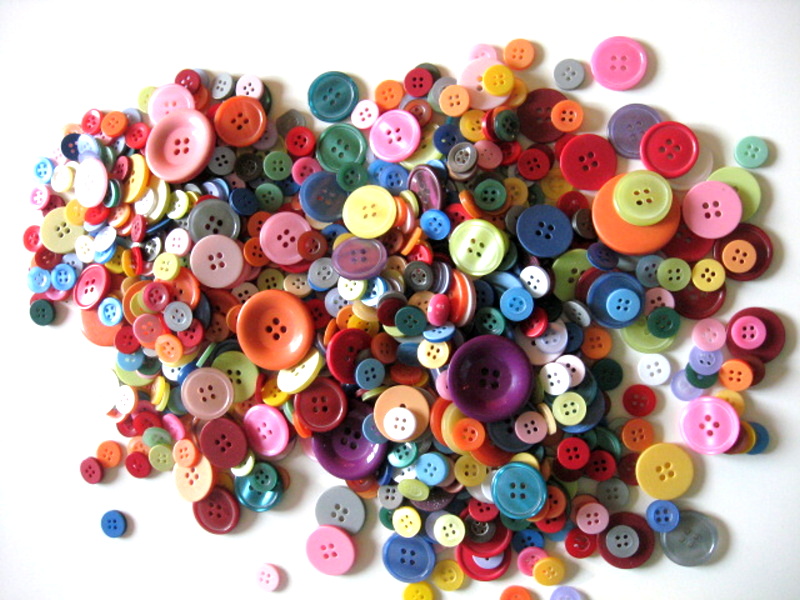 Playbox barevné plastové knoflíky mix 500g