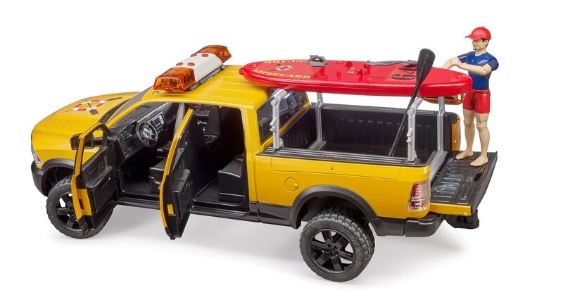 Bruder 2506 Terénní auto RAM 2500 Pobřežní hlídka s plavčíkem