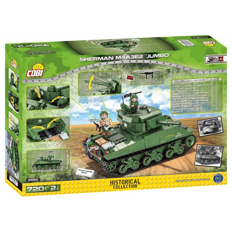 COBI 2550 II WW Sherman M4A3E2 Jumbo, 720 kostek