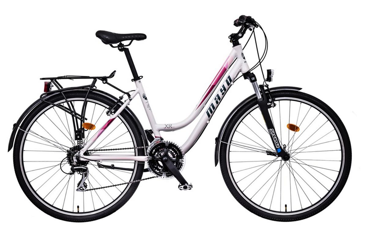 Mayo XR Basic Trek Low Dámské trekové kolo, bílo-růžové