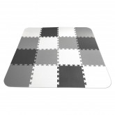 Pěnový koberec MAXI EVA Optimal, bílo-černo-šedý