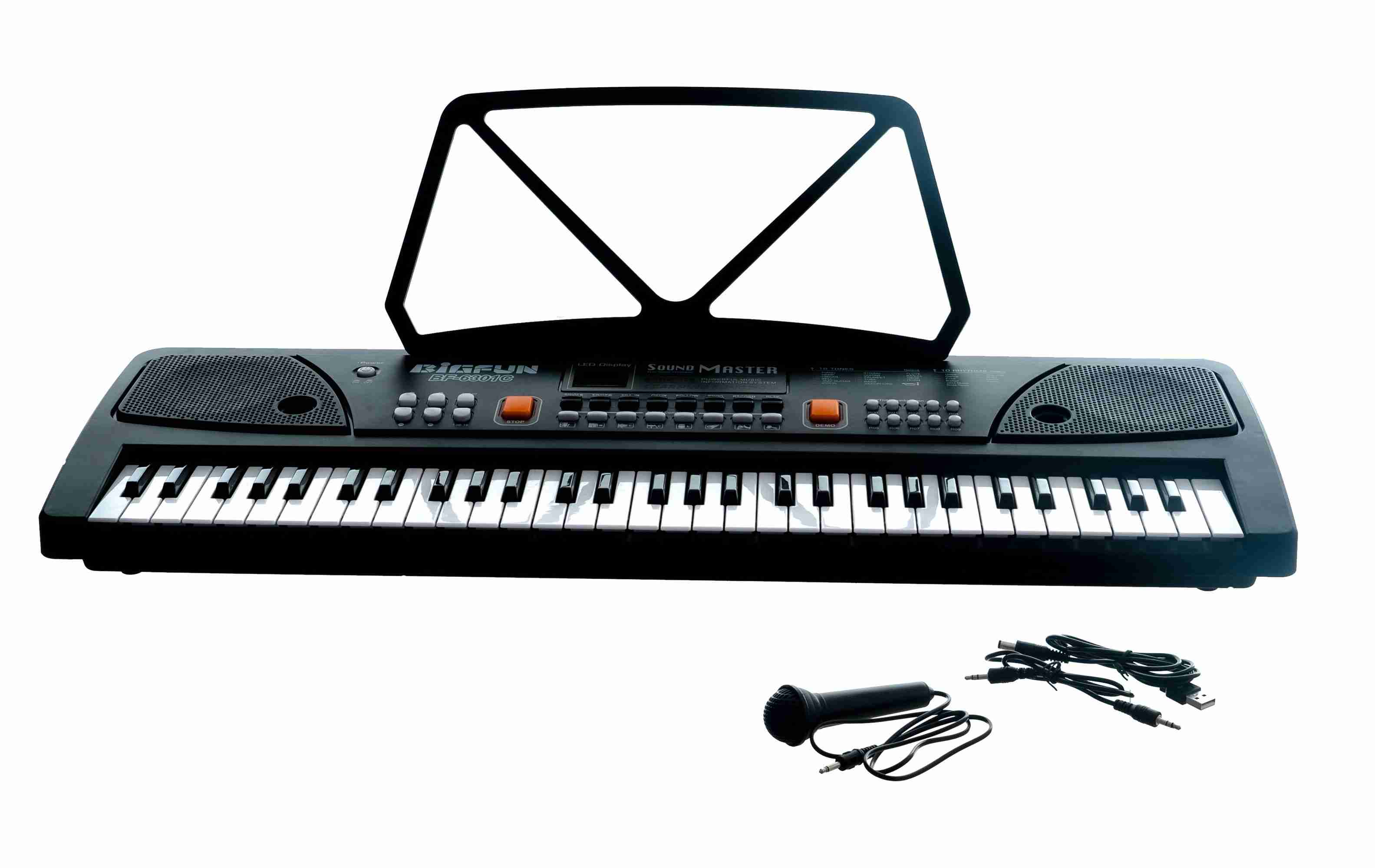 Elektronické dětské pianko, 61 kláves, mikrofon a funkce