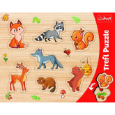 Dětské deskové puzzle Lesní zvířátka, 37x29cm