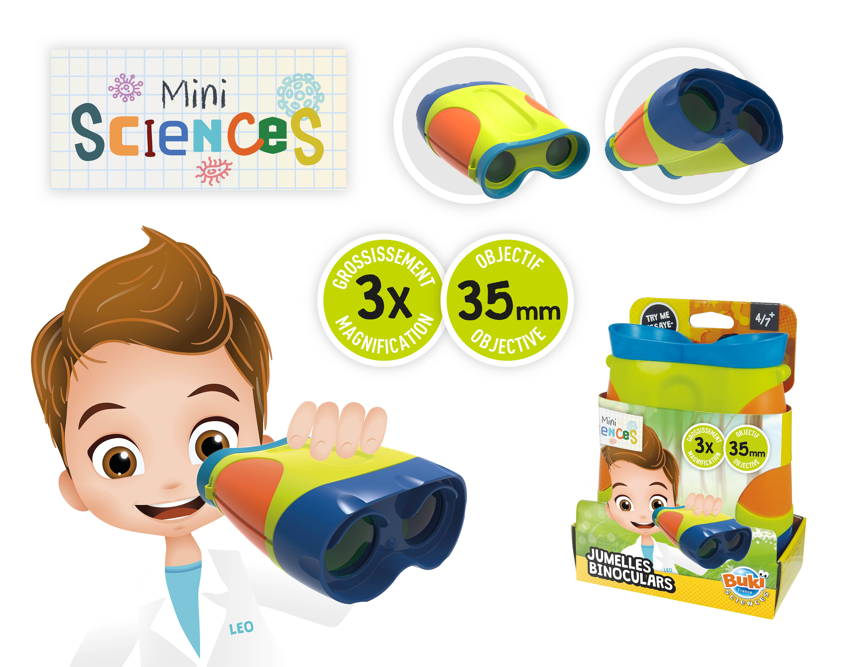 BUKI MiniScience Dalekohled Jumelles 3x35 zoom