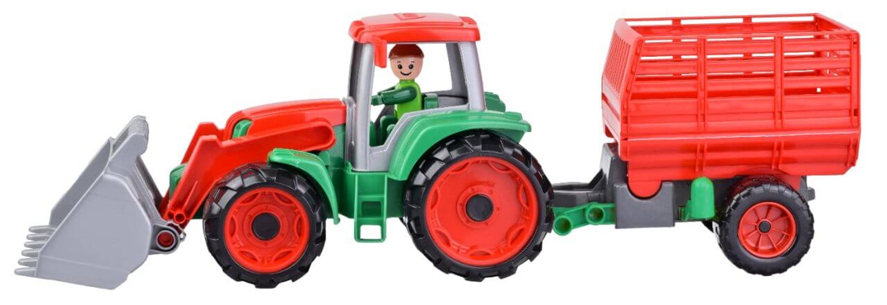 Lena TRUXX Traktor s přívěsem na seno, ozdobný kartón