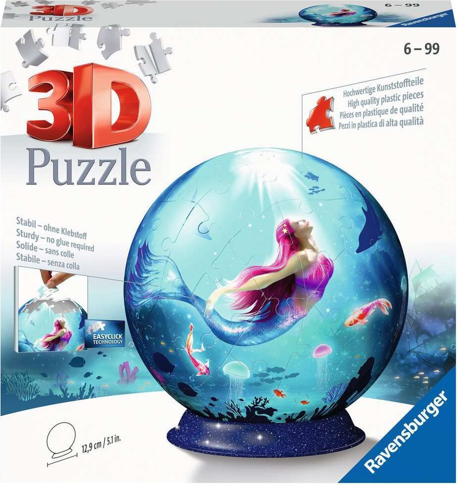 RAVENSBURGER Puzzleball Mořská panna, 72 dílků