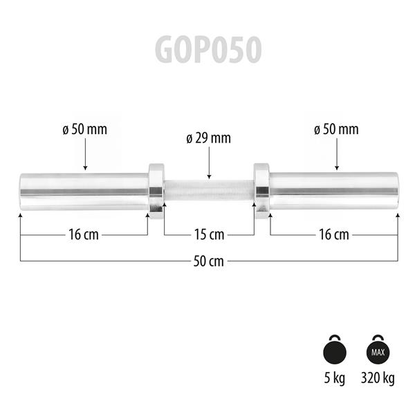 Jednoruční olympijská osa HMS GOP050 5kg, 50cm