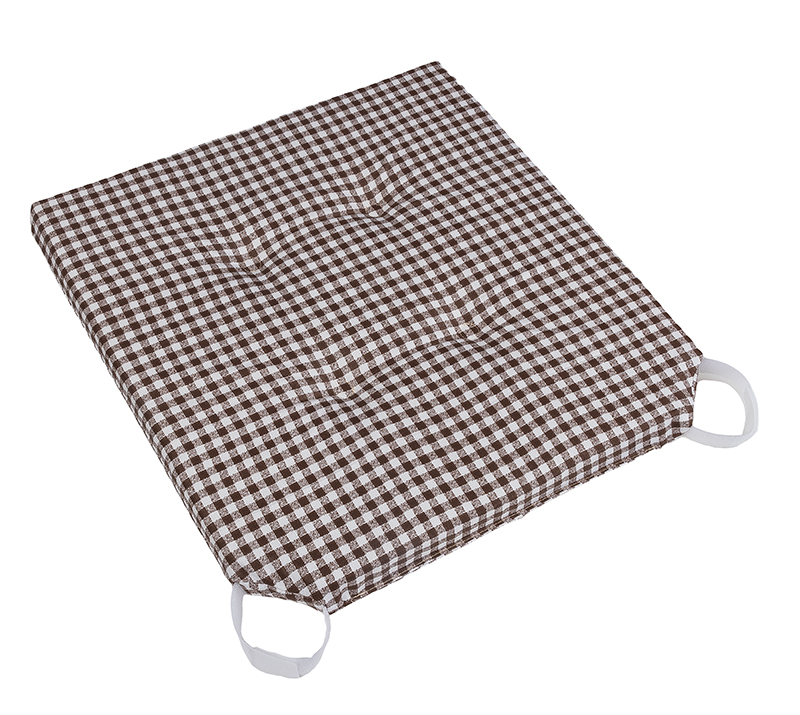 Bellatex Sedák hladký Ulla, Kostička hnědá - na suchý zip, 40x40cm