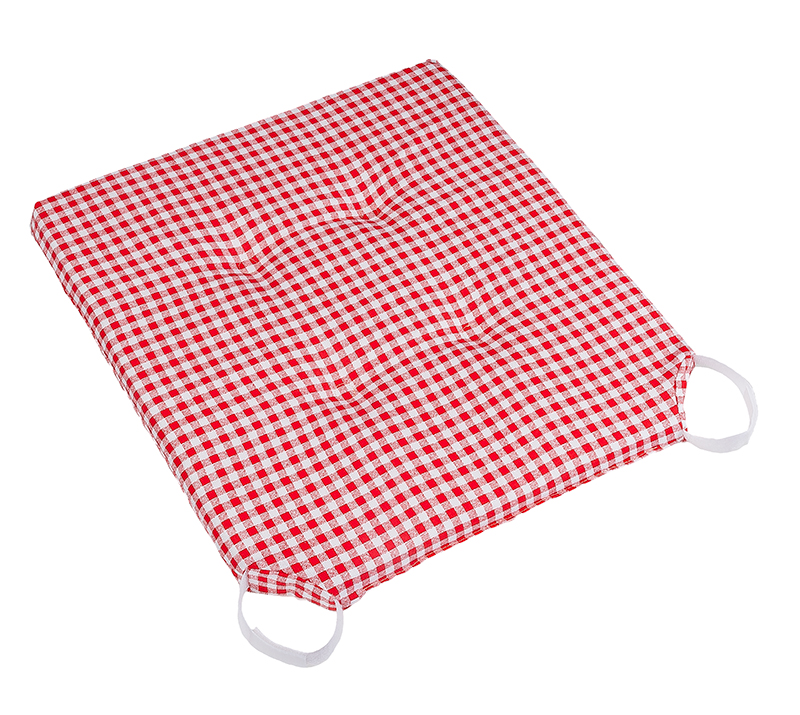 Bellatex Sedák hladký Ulla, Kostička červená - na suchý zip, 40x40cm