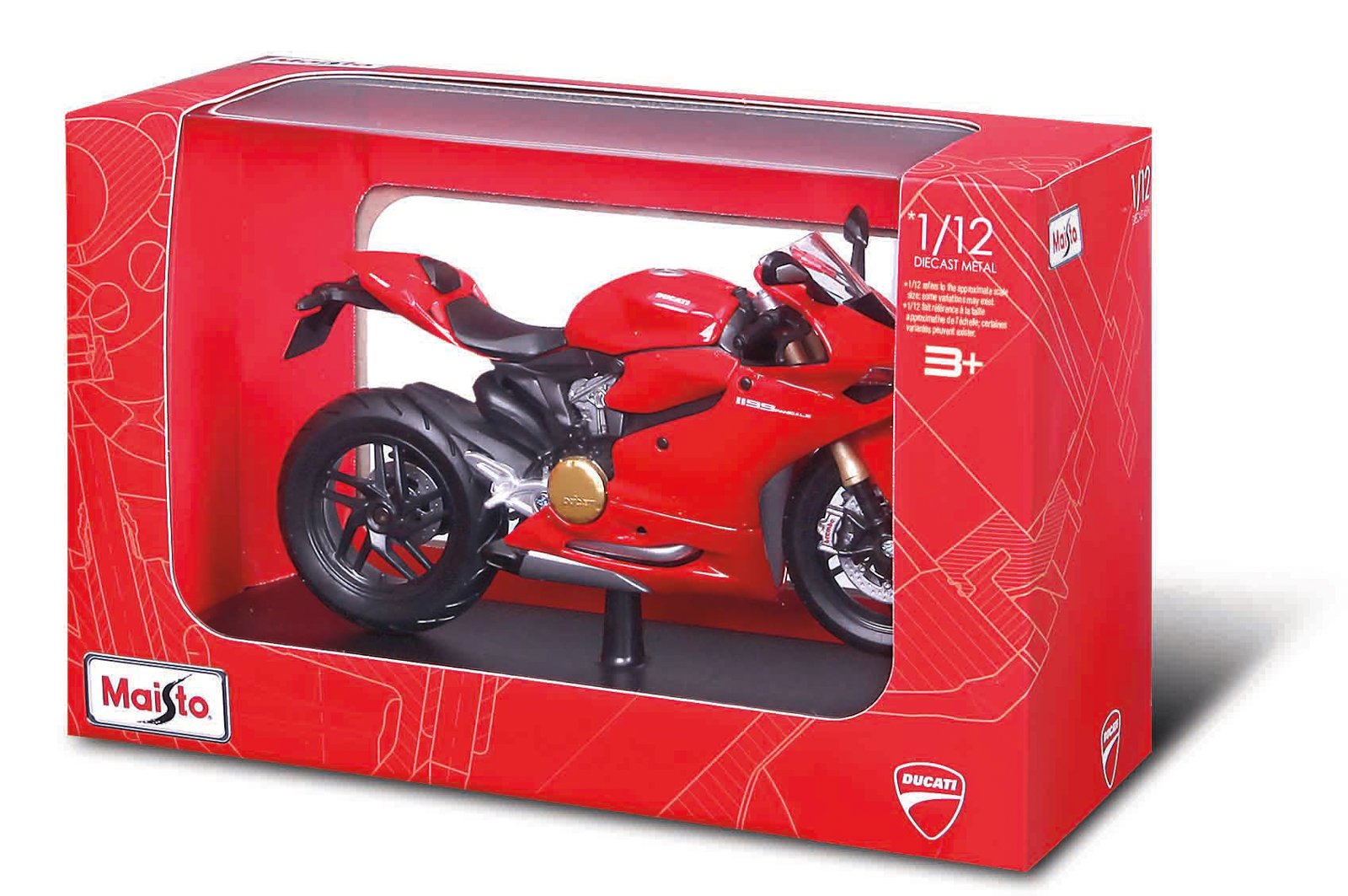 Maisto Motocykl se stojánkem, Ducati 1199 Panigale, 1:12