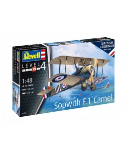 Revell ModelKit letadlo, 100 Years RAF Sopwith F.1 Camel