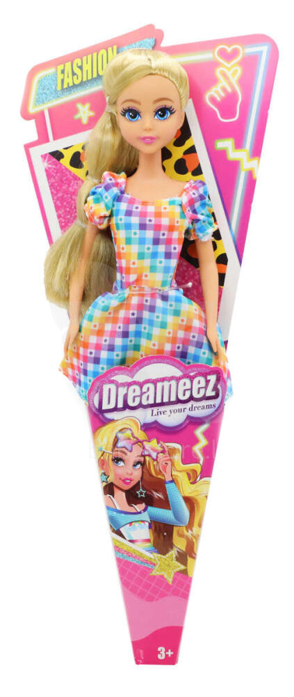FUNVILLE Dreameez, panenka s barevnými šaty v kornoutu 29cm
