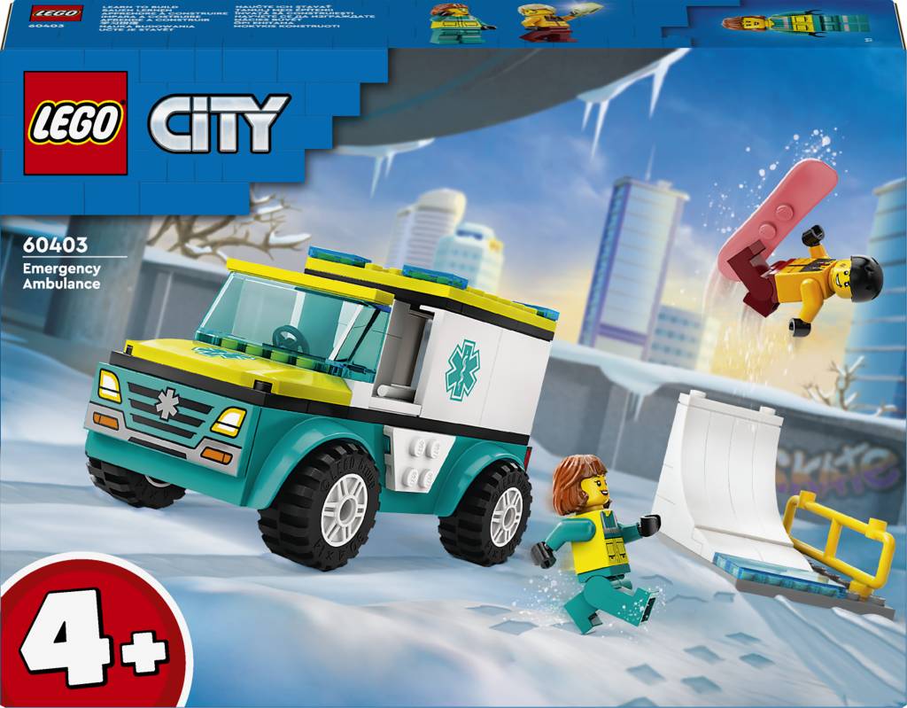 LEGO City 60403 Sanitka a snowboardista