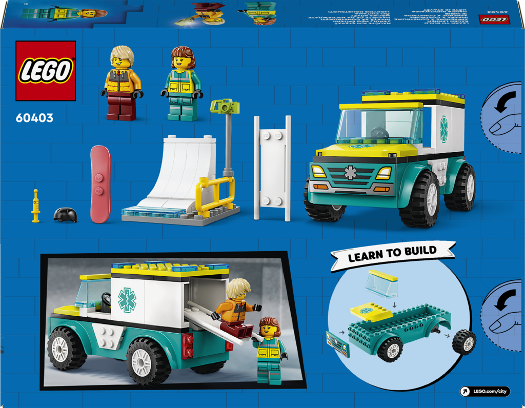 LEGO City 60403 Sanitka a snowboardista