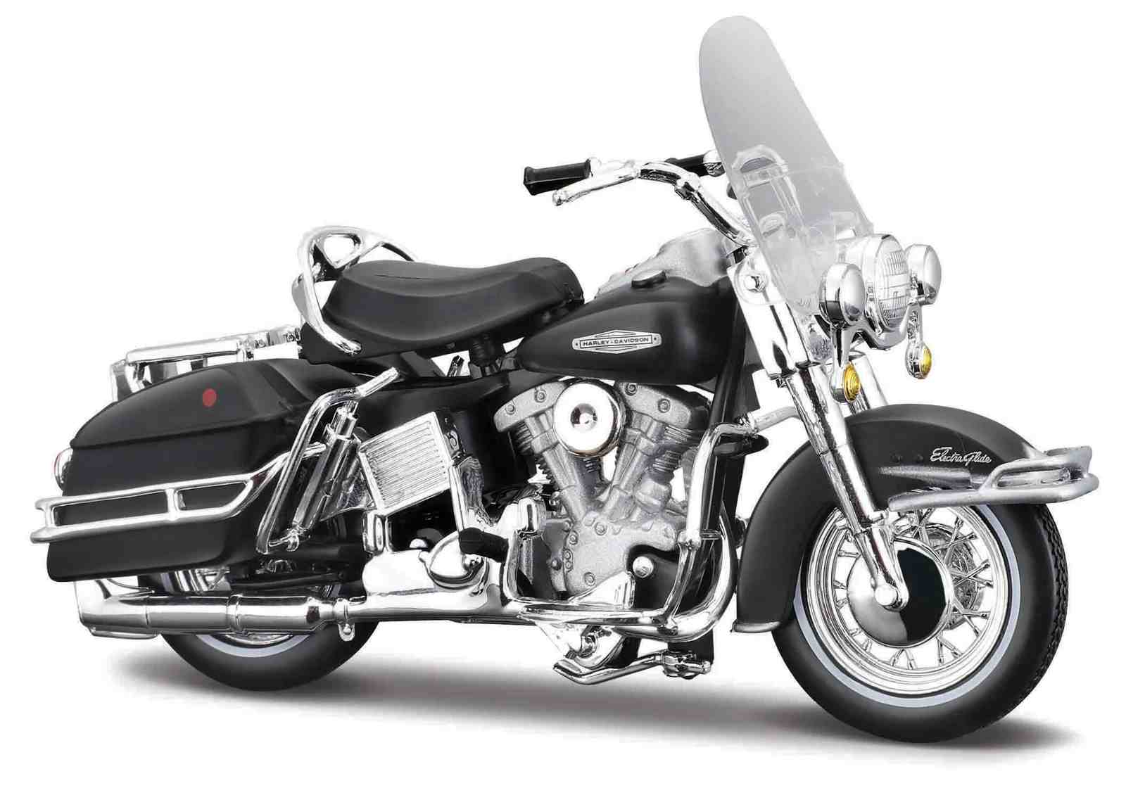 Maisto Harley Davidson 1966 FLH Electra Glide, černá, blister box, 1:18