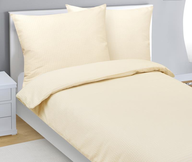 Bellatex Povlečení krep, Béžová uni - 140x200, 70x90 cm
