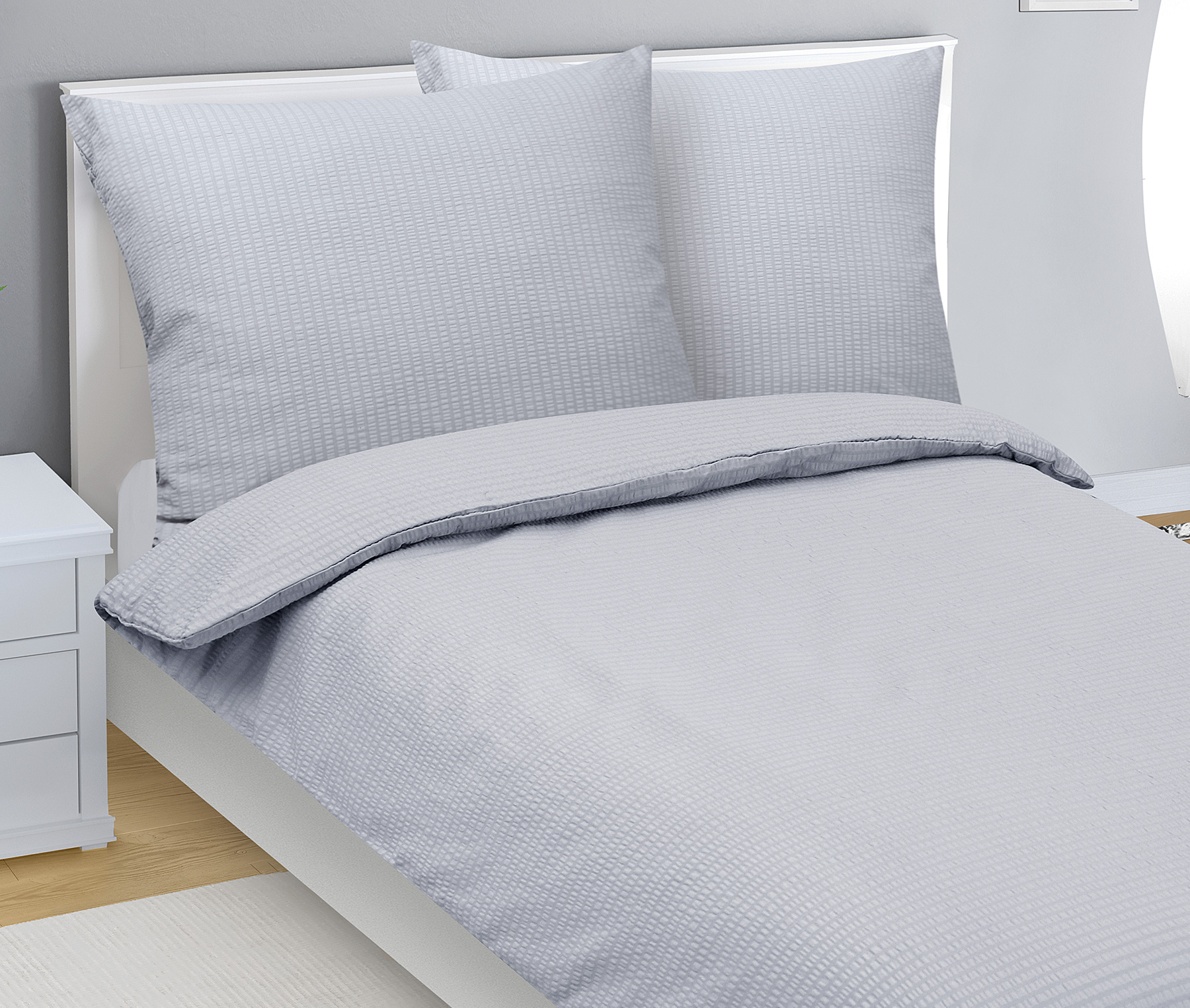 Bellatex Povlečení krepové Šedá uni - 140x200, 70x90 cm