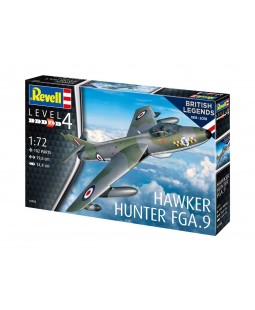 Revell ModelKit letadlo, 100 Years RAF Hawker Hunter FGA.9 (1:72)