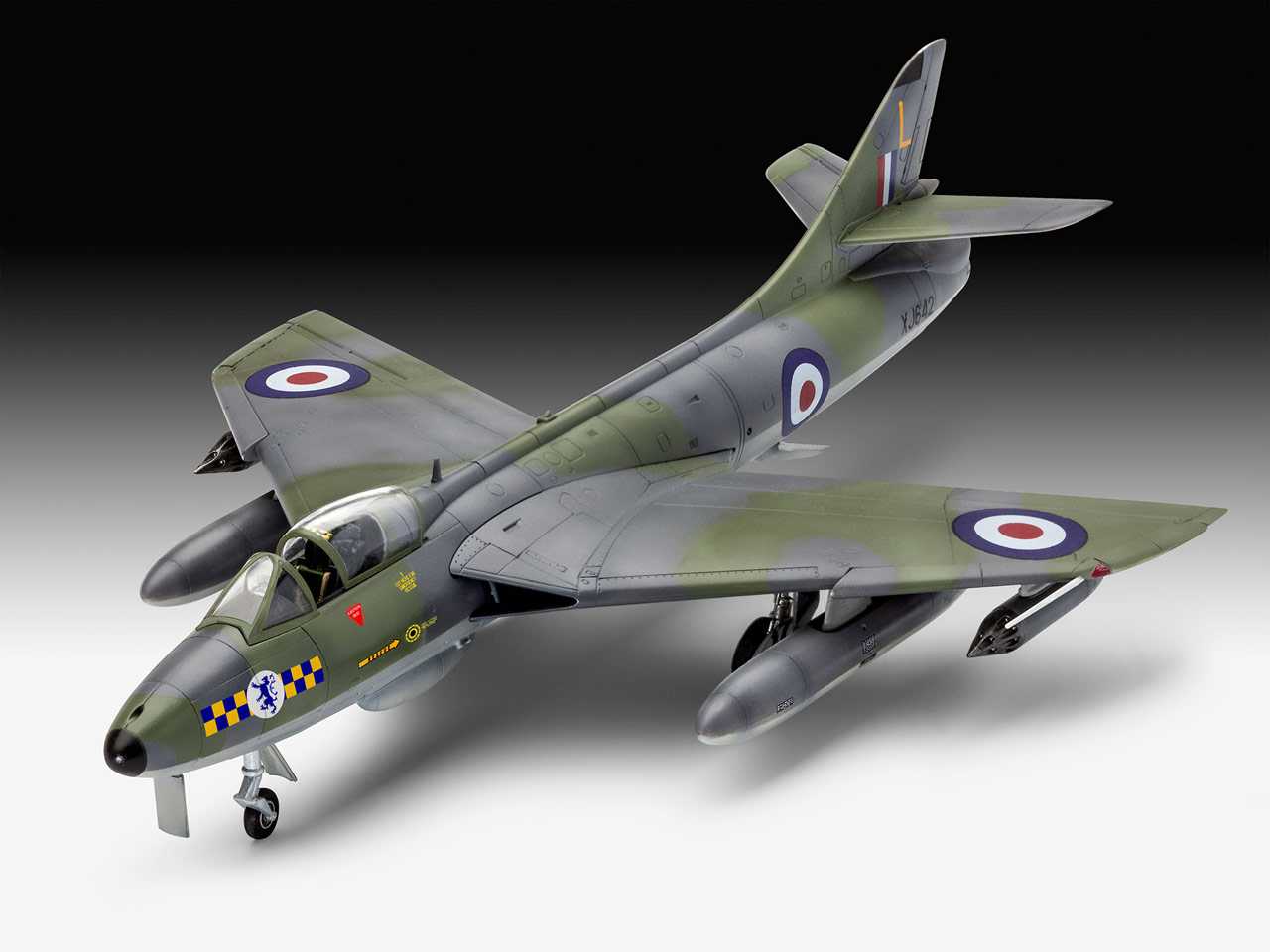 Revell ModelKit letadlo, 100 Years RAF Hawker Hunter FGA.9 (1:72)