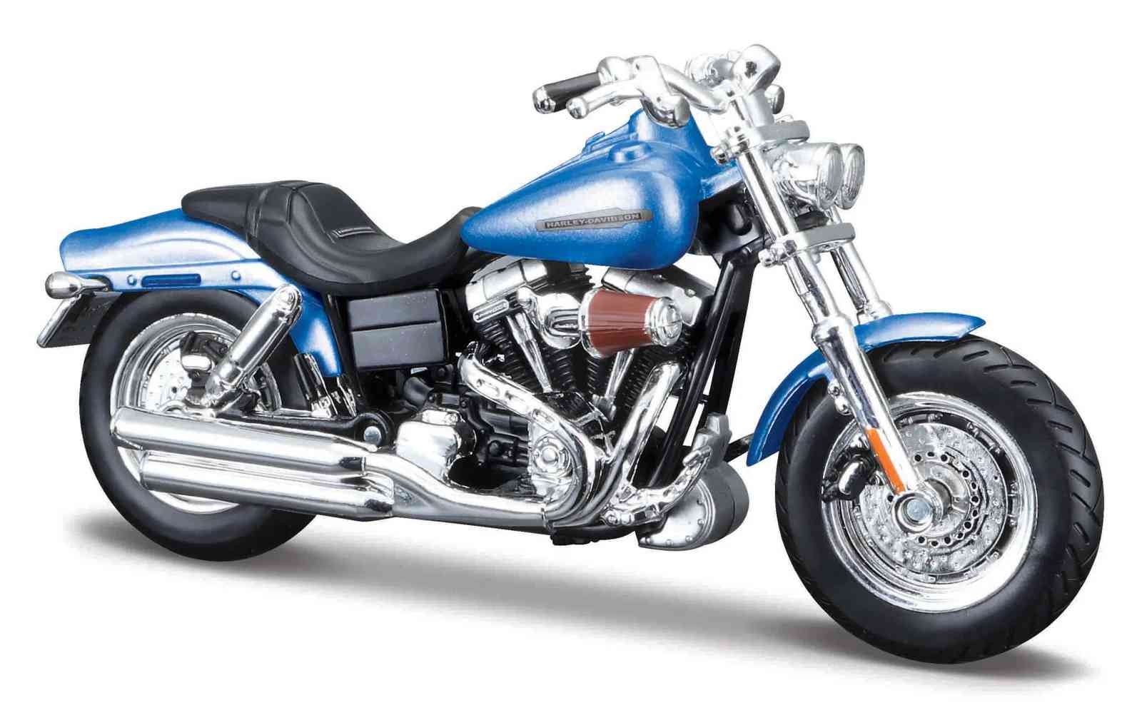 Maisto Harley Davidson FXDFSE CVO Fat Bob (2009), Modrý 1:18