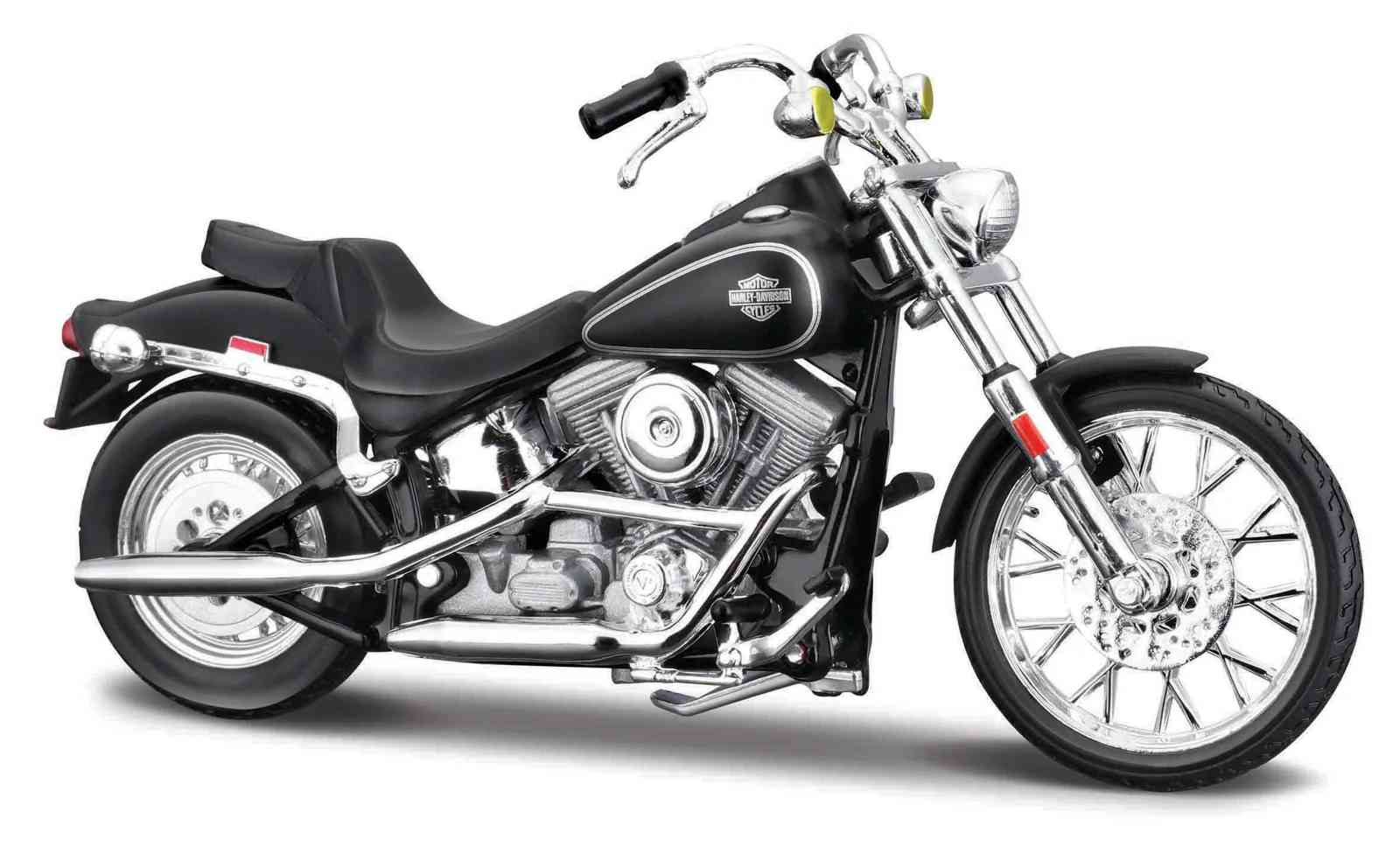 Maisto Harley Davidson FXST Softail (1984), matně černá, 1:18