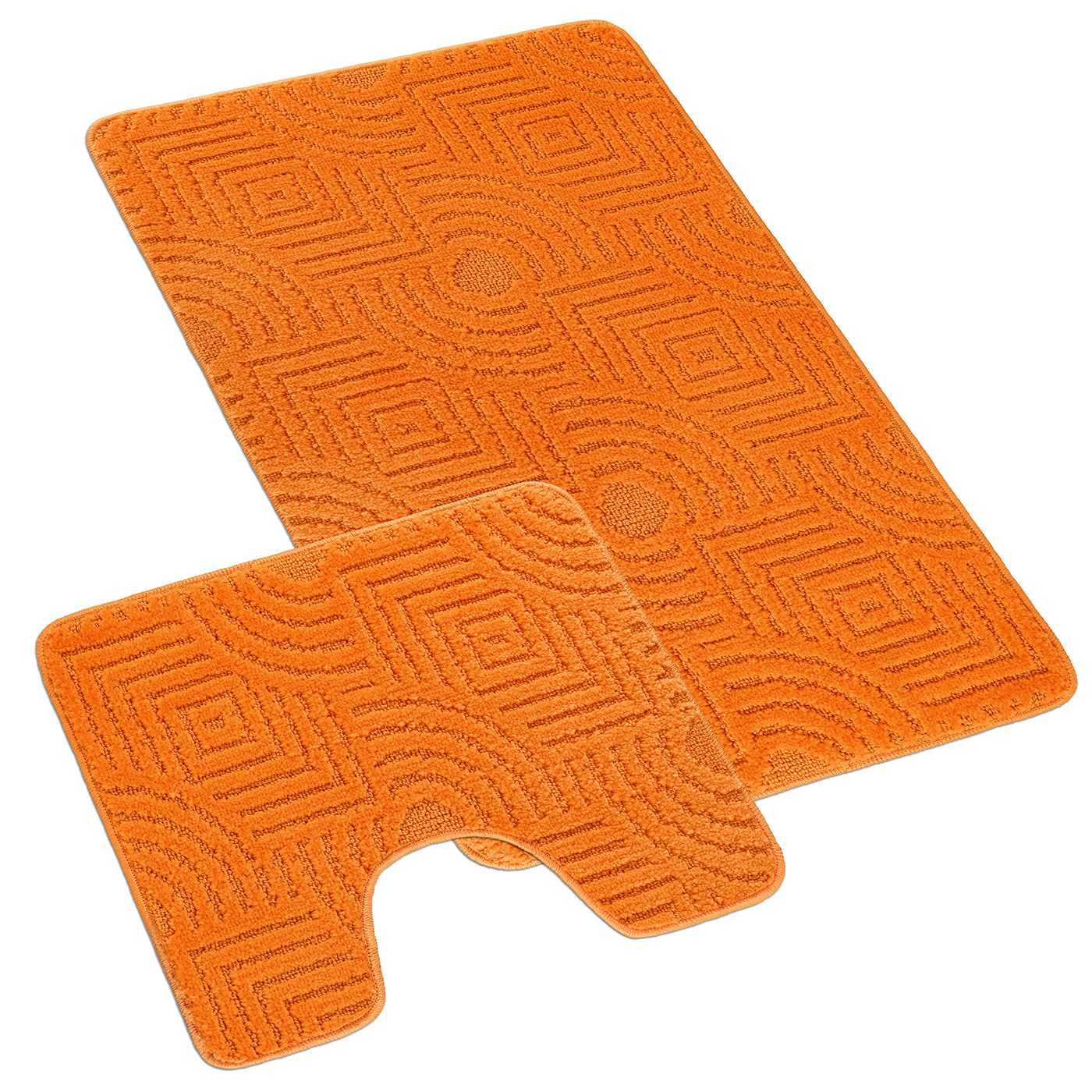 Bellatex Koupelnová sada BANY, Bludiště oranžové - sada 60x100, 60x50cm