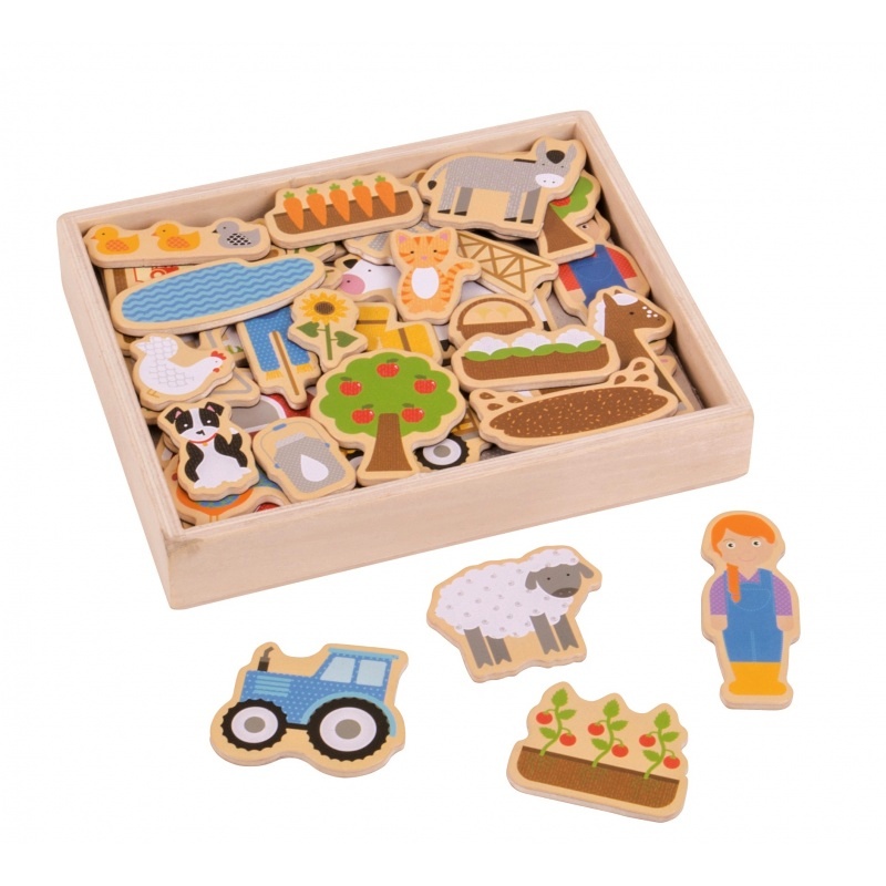 Bigjigs Toys - magnetky Farma, 35 ks