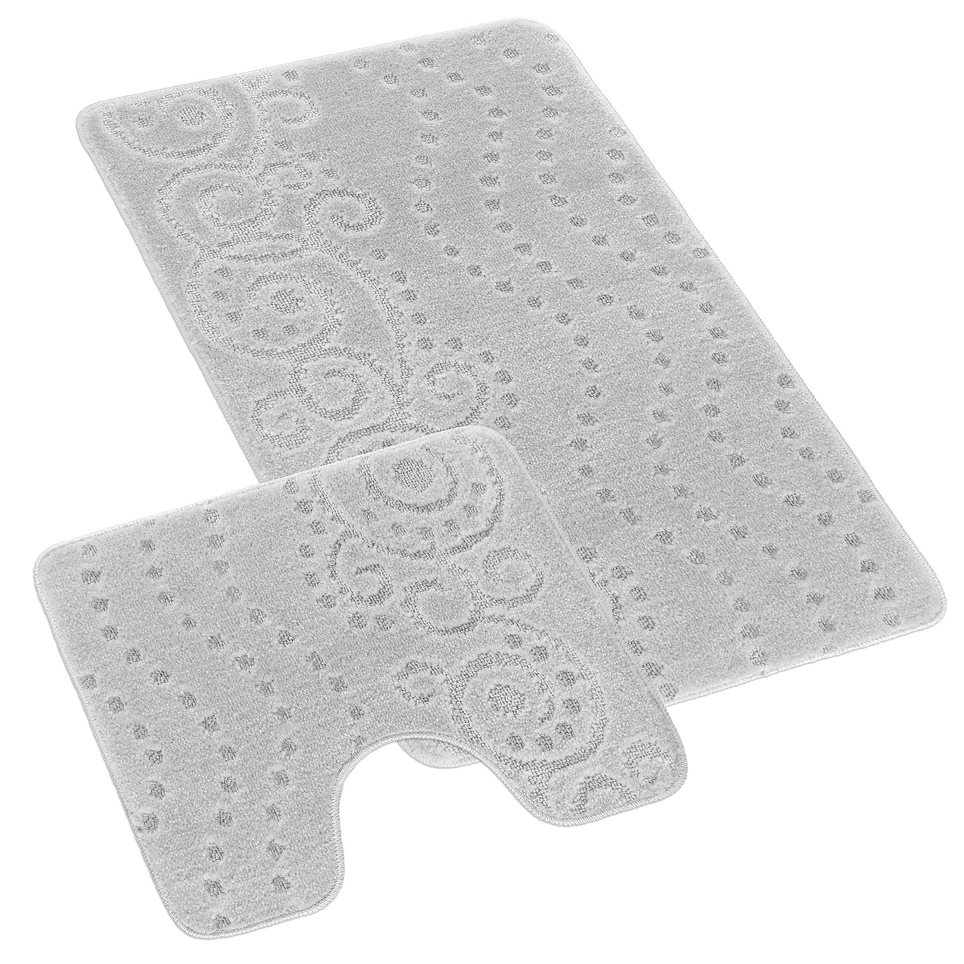 Bellatex Koupelnová sada BANY Ornament světle šedá - sada 60x100, 60x50cm