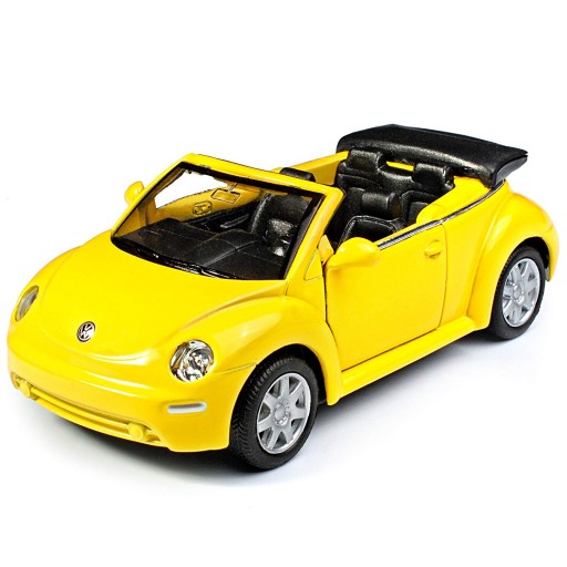 Welly VW New Beetle convertible, Žlutý 1:34-39