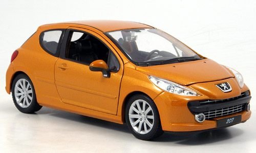 Welly Peugeot 207, Oranžový 1:34-39