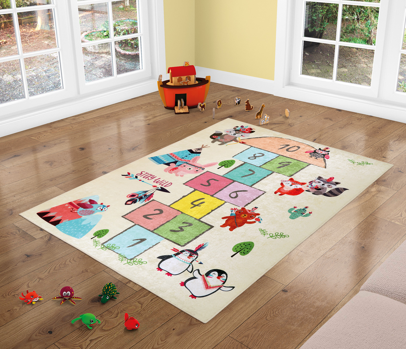 Bellatex Dětský kobereček, Indiánská hra - 100x150cm