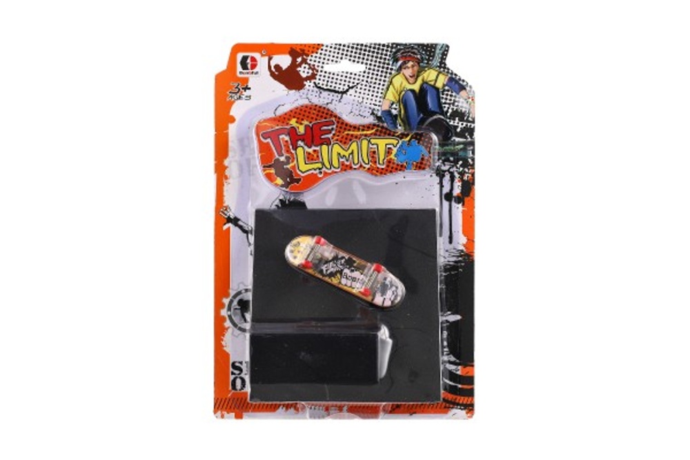 Prstový skateboard s rampou, 20x29x7cm