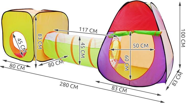 Malatec 2880 stan a hrací domeček s tunelem včetně 200 míčků