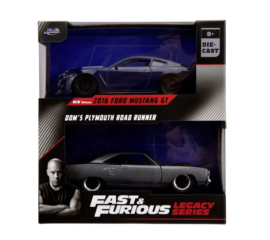 Rychle a zběsile Twin Pack 2016 Ford Mustang GT350, 1970 Plymouth Road Runner, 1:32
