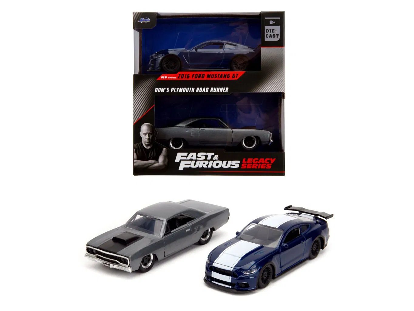 Rychle a zběsile Twin Pack 2016 Ford Mustang GT350, 1970 Plymouth Road Runner, 1:32