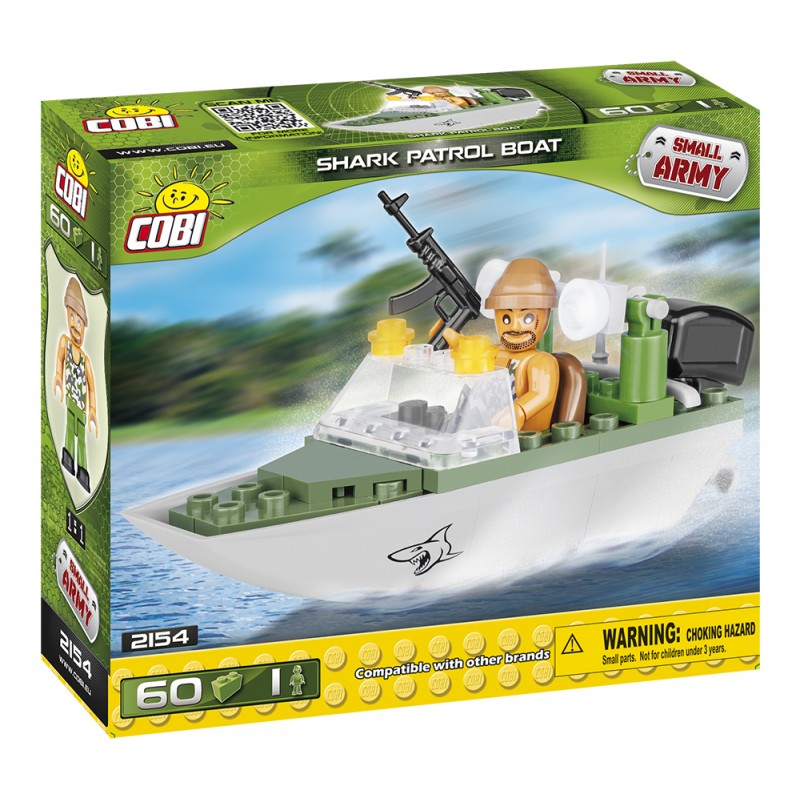 Cobi 2154 Small Army Hlídkový člun Shark, 60 kostek