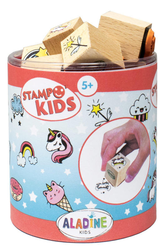 Aladine dětské dřevěné razítka StampoKids, Jednorožci