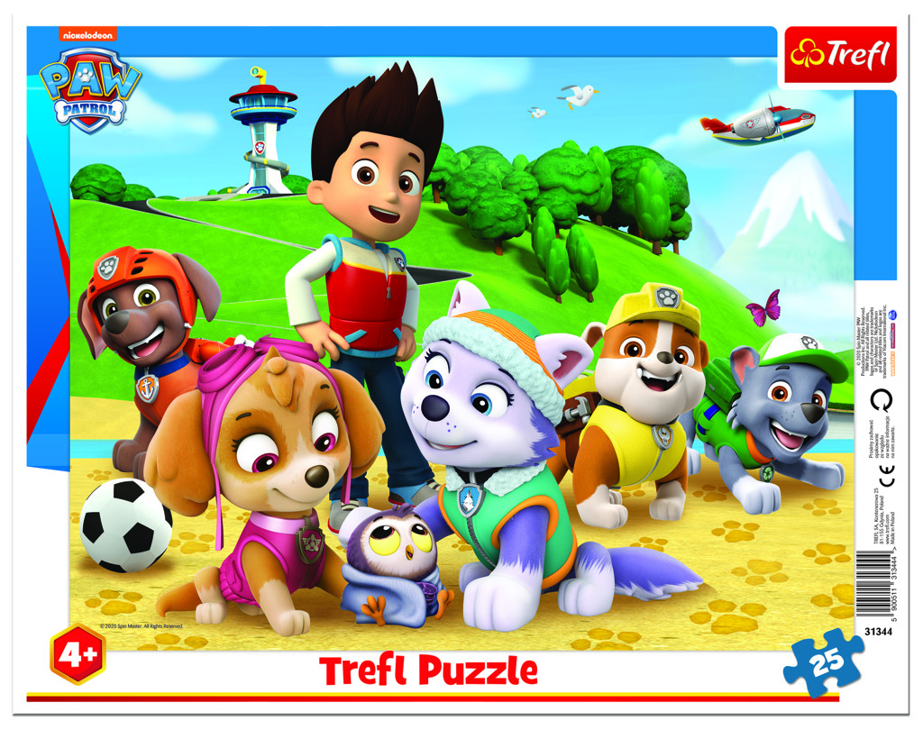 Trefl Deskové puzzle Tlapková patrola na stopě 25 dílků
