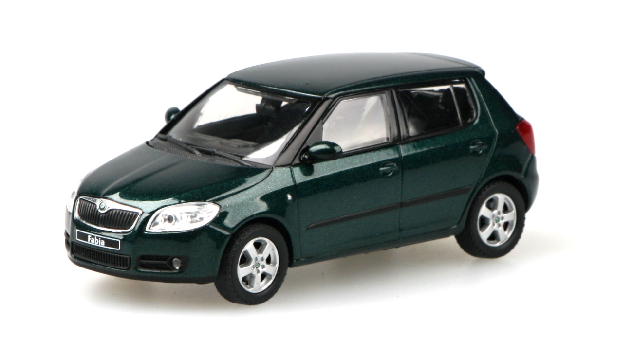 Škoda Fabia II (2006) Zelená Amazonian Metalíza 1:43