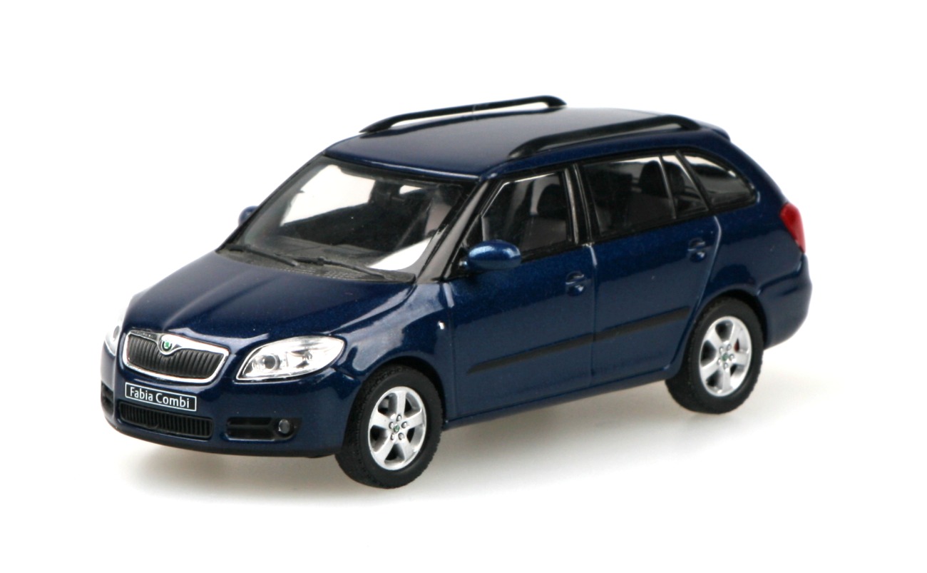 Škoda Fabia II Combi (2007) Modrá Storm Metalíza 1:43