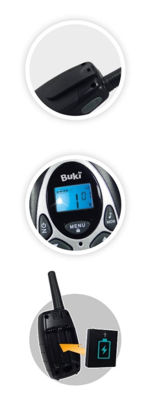 BUKI Vysílačky Walkie Talkie 4km - dobíjecí baterie