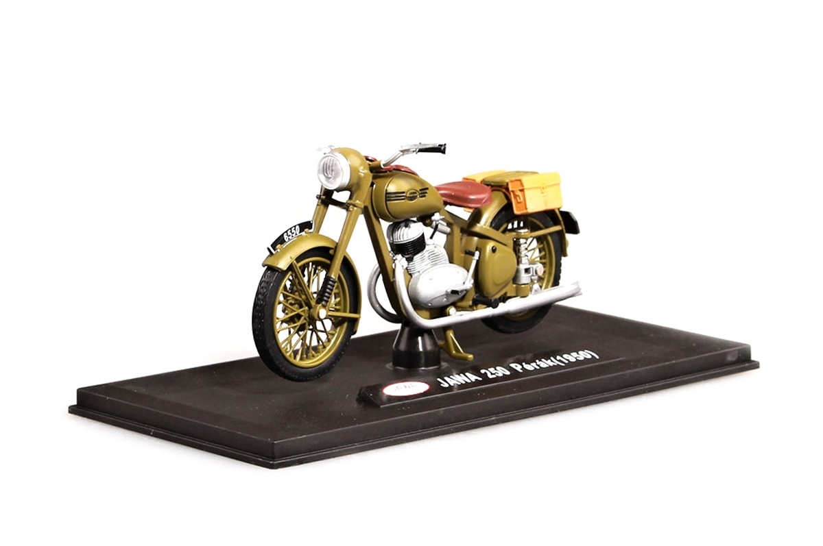 Jawa 250 Pérák (1950) Zelená Vojenská 1:18