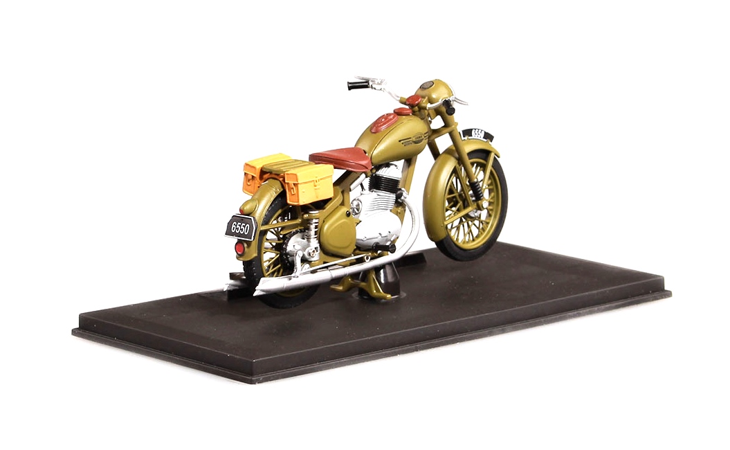 Jawa 250 Pérák (1950) Zelená Vojenská 1:18