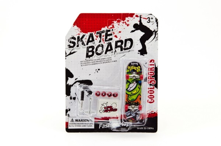 Prstový šroubovací skateboard, 10cm