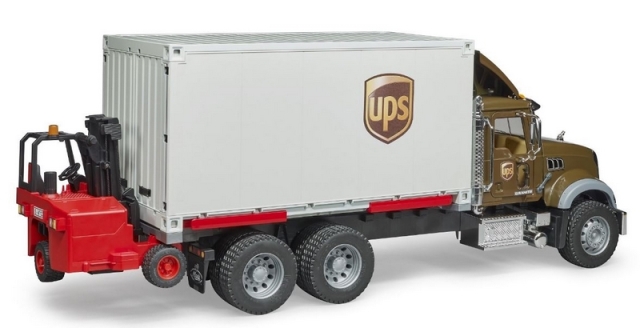 Bruder 2828 MACK Granite UPS logistik a vysokozdvihem