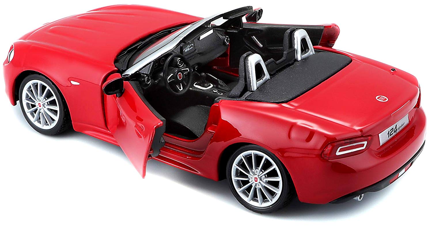 Bburago Fiat 124 Spider červená 1:24