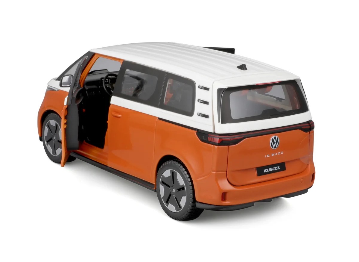 Maisto 2023 Volkswagen ID.Buzz, bílá, metal oranžová, 1:24